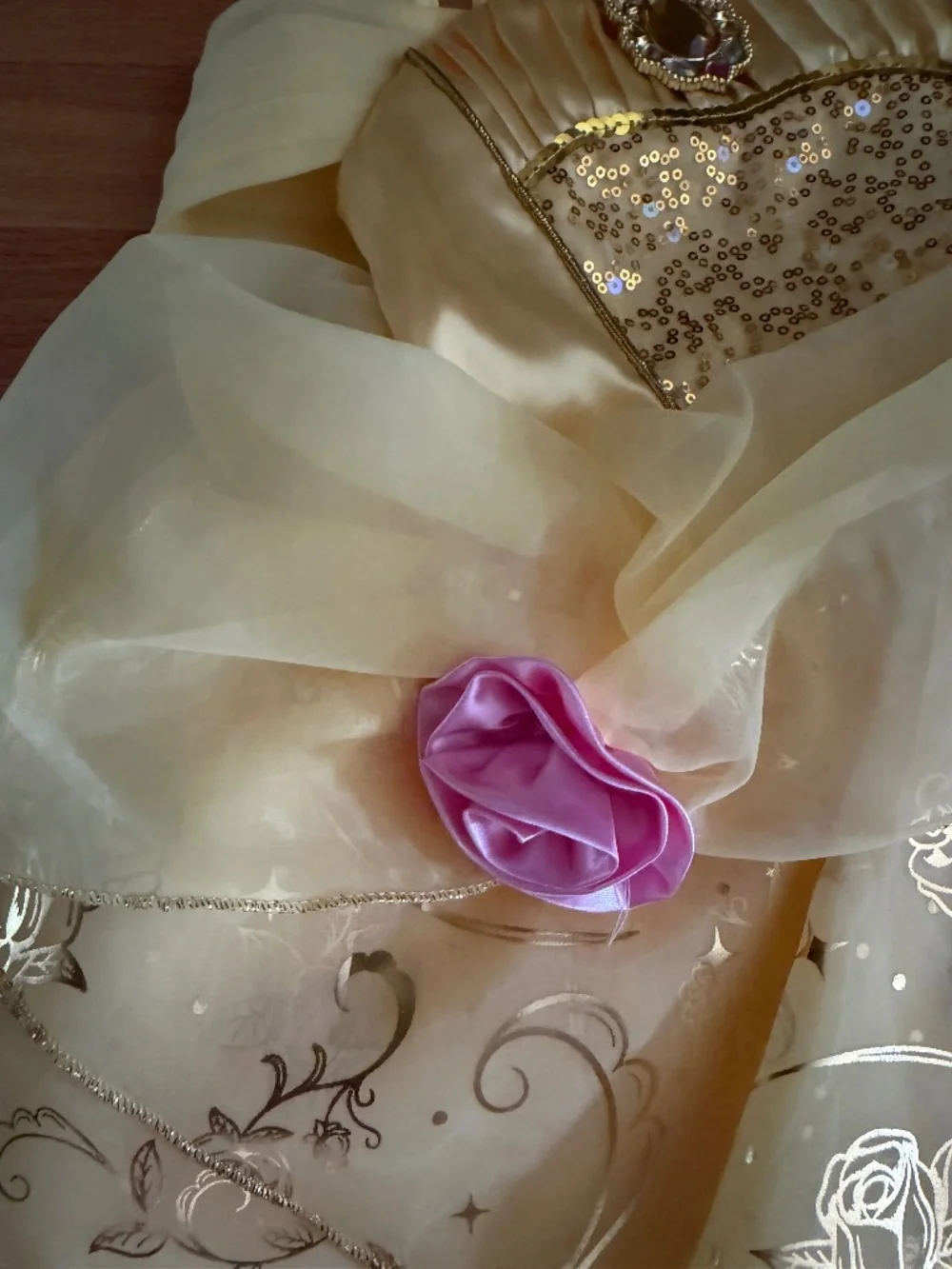 NWT Disney Beauty and the Beast Belle Princess Costume Size 3 year old Girl